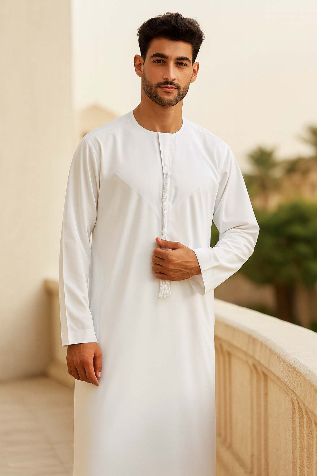 White Saudi Thobe by Arabian Essence