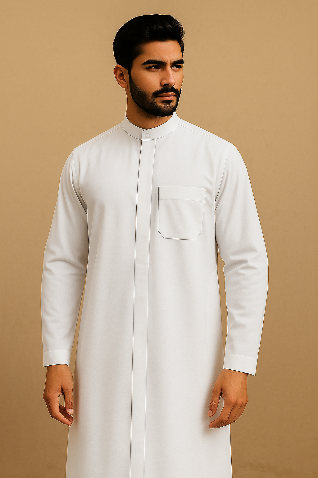 White Saudi Thobe by Arabian Essence